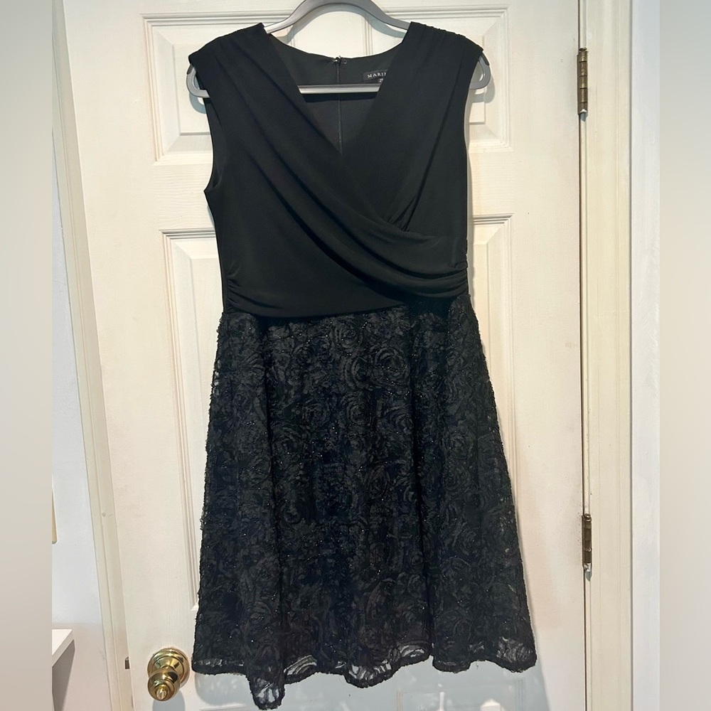 Marina Black Lace Dress 10